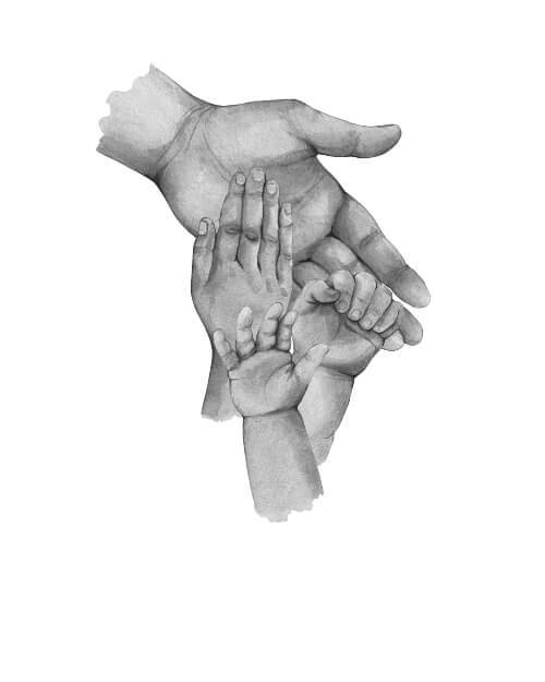 Far til tre - Familieplakat